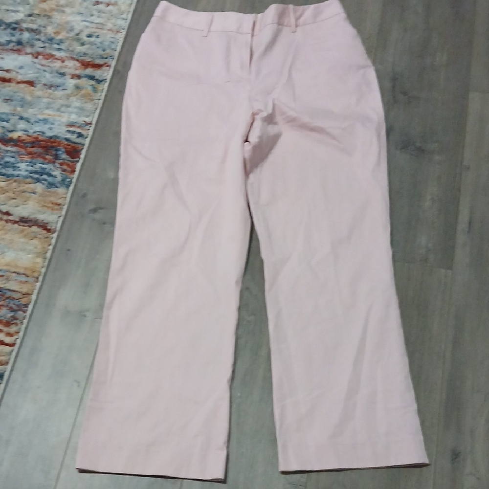 Chino Pants Womens Pale Pink Wide Leg Size 12 W/pockets Front&back